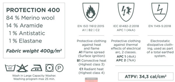 Full Zip Jacket Protection 400 - Woolpower